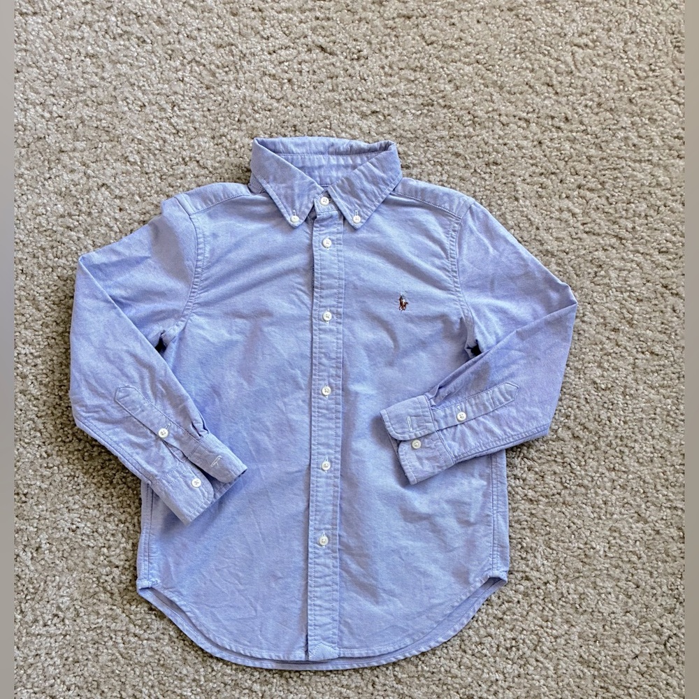 Polo Ralph Lauren kids Oxford Shirt, light purple, size 5.